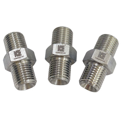 Cosmostar 1/4" x Hose Fitting for Connecting 0.25 Inch, Sliver