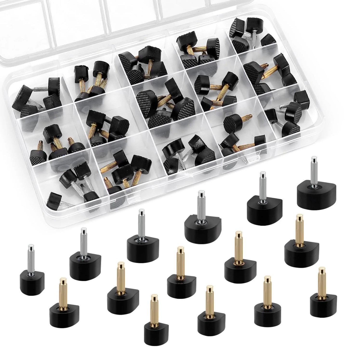 15 Pairs High Heel Replacement Tips, Black Repair Caps, 15