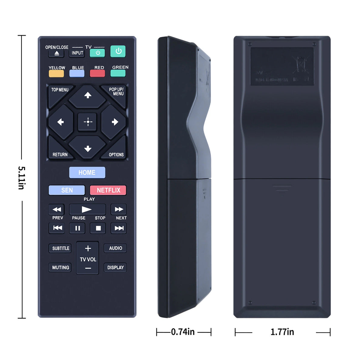 RMT-B126A Remote Control For Sony DVD Player BDP-BX120 BDP-BX320