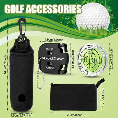 Teyva Daily 7 Pcs Golf Accessories Kit Cleaning Include black