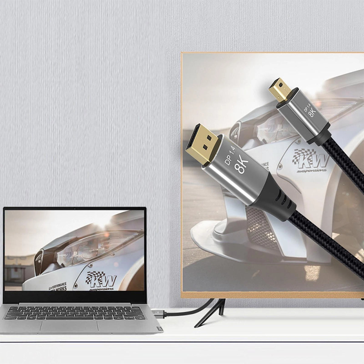 1m Laptop Mini DP to DP Cable Conversion Cord 8K@60Hz 4K@144Hz DisplayPort 1.4 j