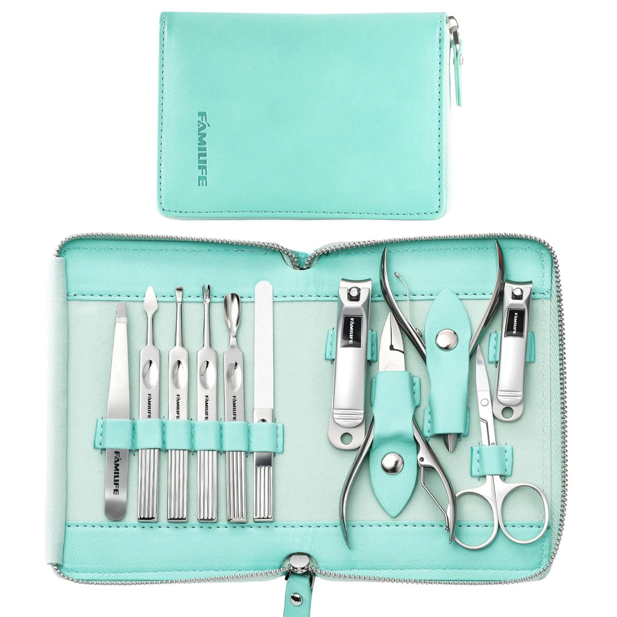 FAMILIFE Manicure Kit for Women, Professional Set Nail Green