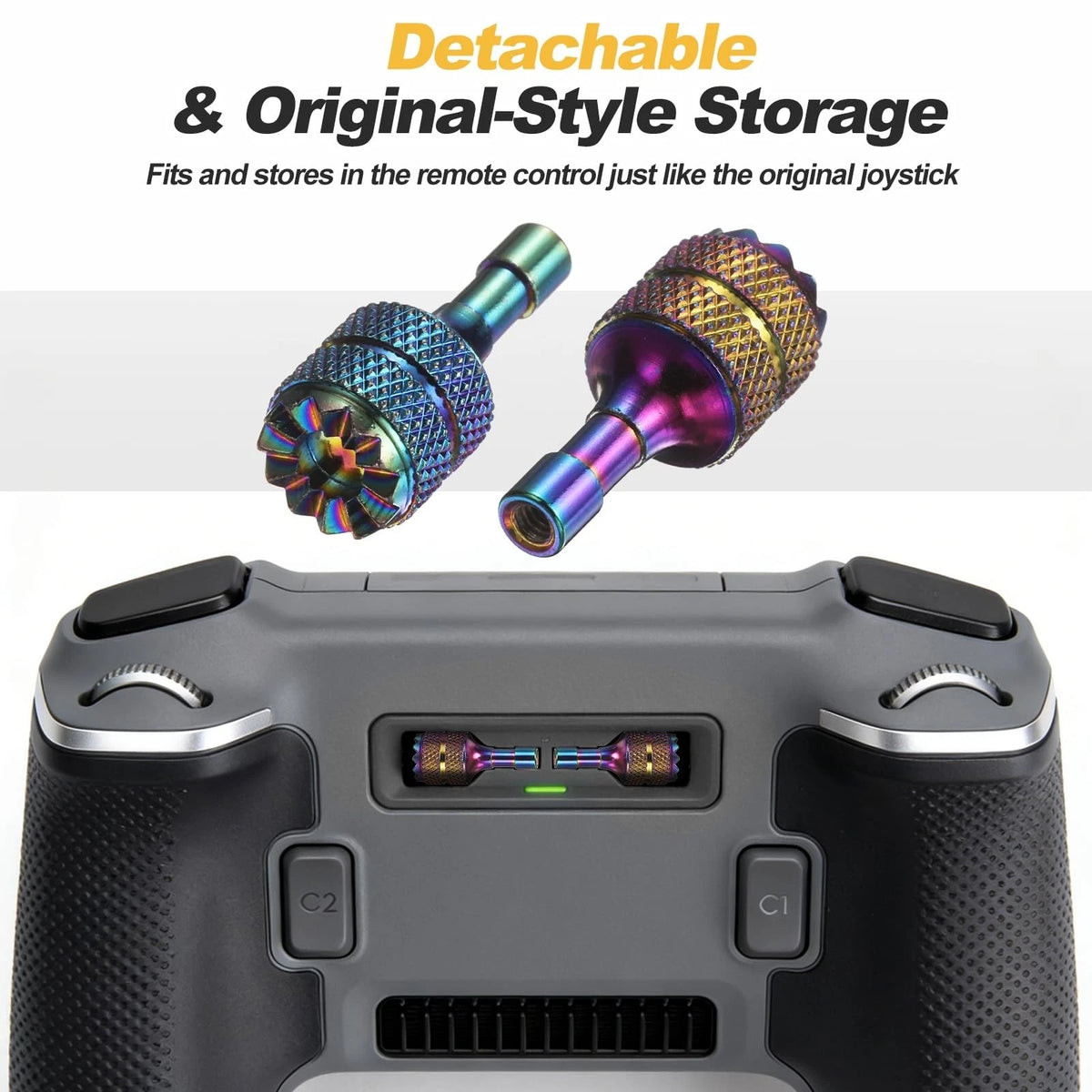MECCANIXITY Aluminum Controller Stick, Replacement Joystick Remote Colorful