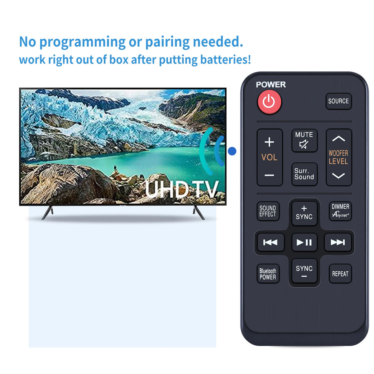 AH59-02615A For Samsung Sound bar Remote Control HW-HM60 HW-HM60C