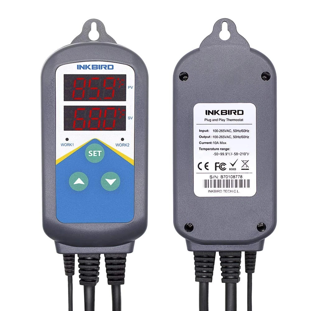 Inkbird Digital Outlet Heat Temperature Controller ITC-306T-A, Light Blue