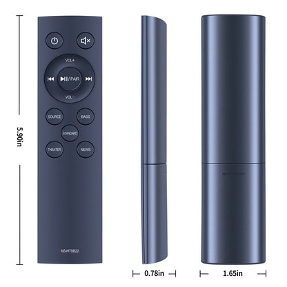 Remote Control For Insignia Soundbar NS-HTSB22 NS-SBAR21F20