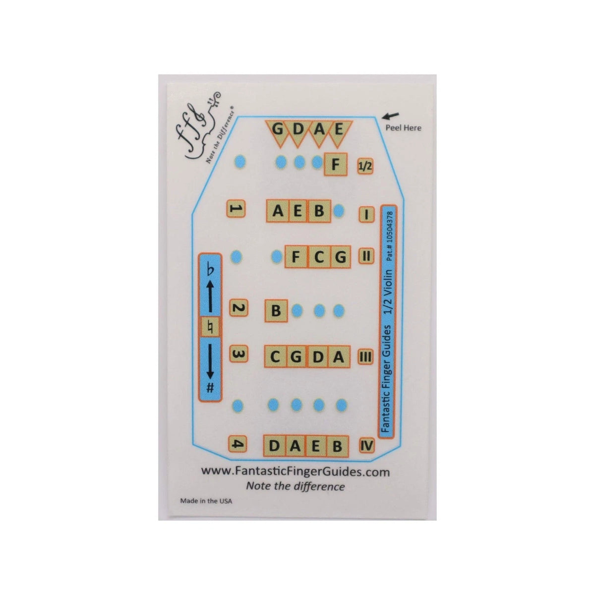 Fantastic Finger Guide for Violins Kids/Adult Beginner | 1/2, multi-color