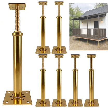 6 PCS House Floor Jacks Post Pole for Leveling, 12" - 16.5" Height Gold