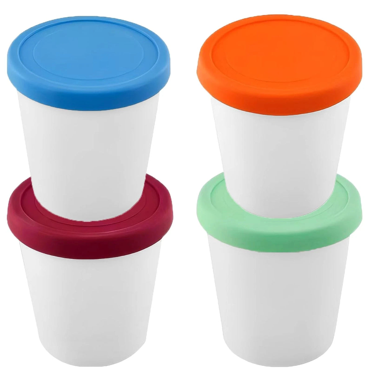 YQMYXG 32 Oz Ice 4.7 inches (L/W) x 5.3 (H), Red Blue Green Orange