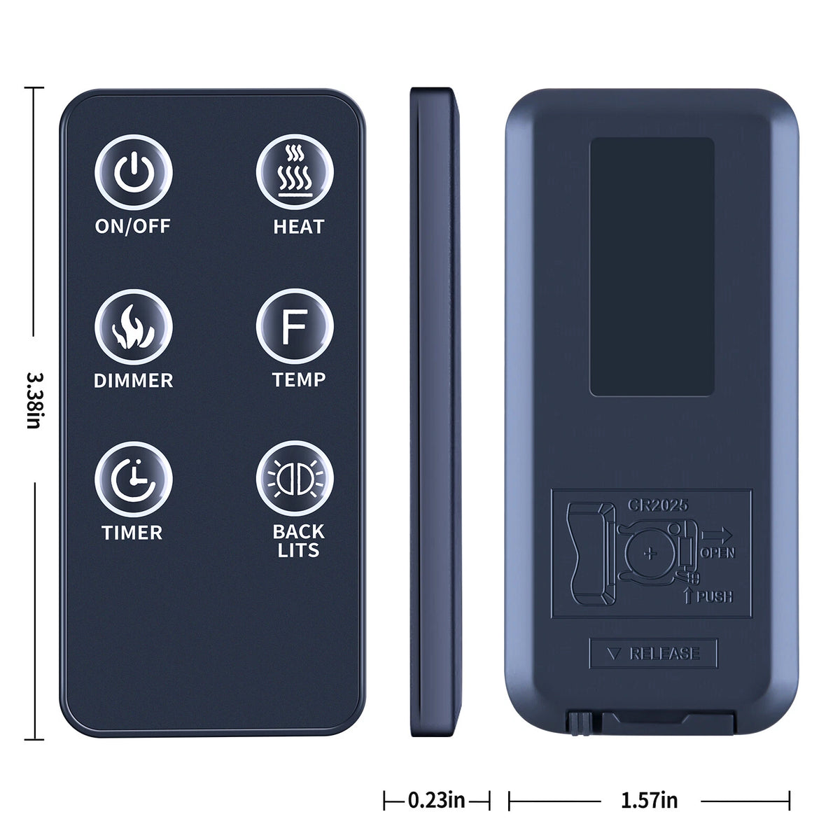 Remote Control For Mainstays Wall Mounted Electric Fireplace WFP-22C WFP-22C/XXX