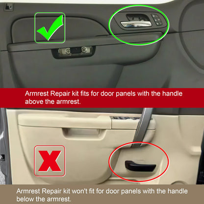 Front Driver Side Door Armrest Repair 80994 for 2010-2014 Tahoe Silverado Black
