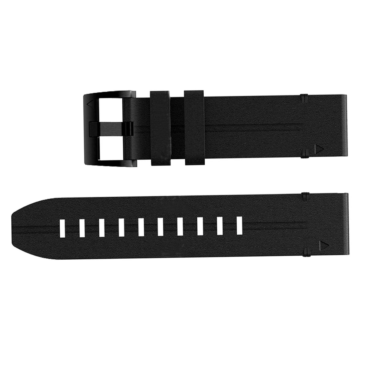 22mm Black Leather Watchband Strap Quick Wristband For Garmin Fenix 5 6 7 e