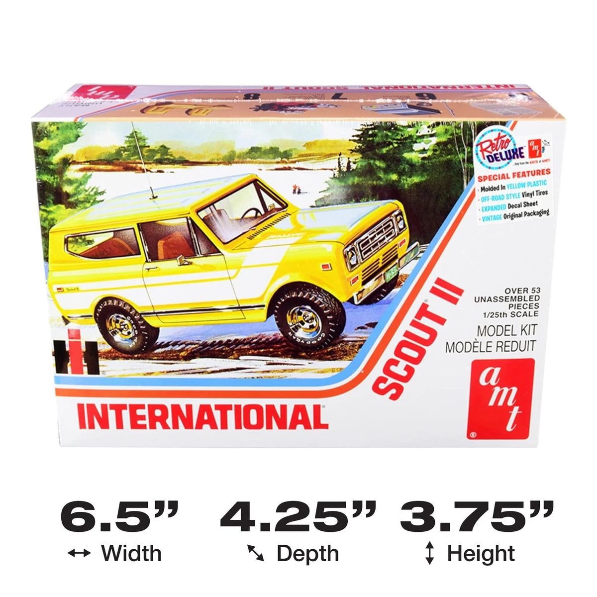 AMT 1977 International Harvester Scout II 1:25 Scale miniature, Clear,Yellow