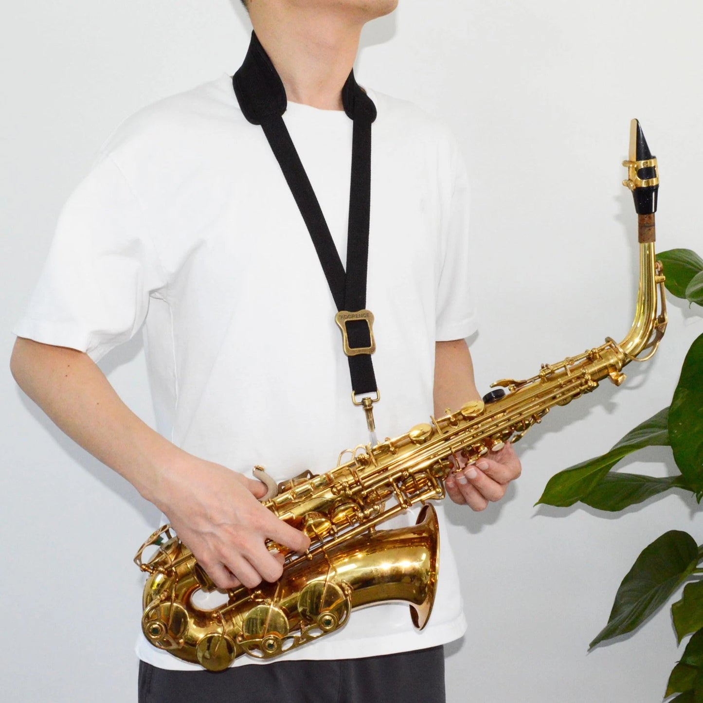 adorence Saxophone Neck Strap (Metal Swivel Snap, Pad, One Size, Black