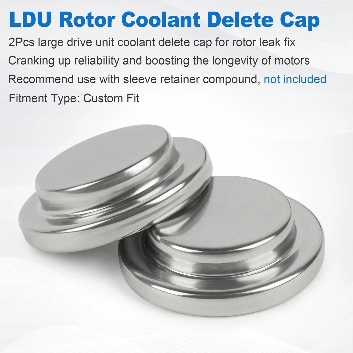 2PCS LDU Rotor Coolant Delete Caps Fix Axle Seal Leak For Tesla Model S/X 12-21