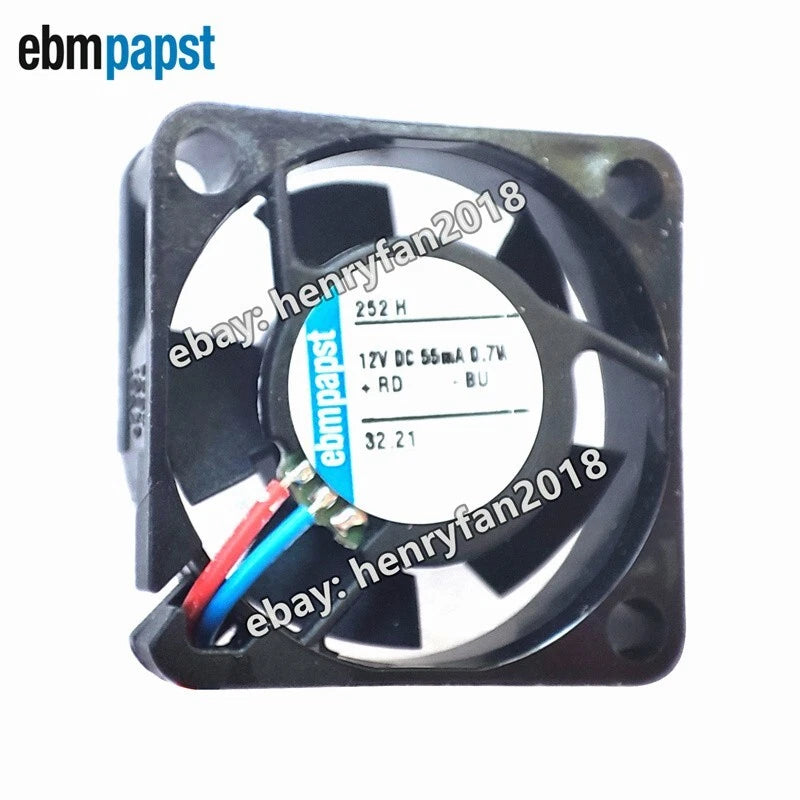 Ebmpapst 252H Axial Fan DC 12V 0.7W 55mA 2-Wire Case Cooling Fan