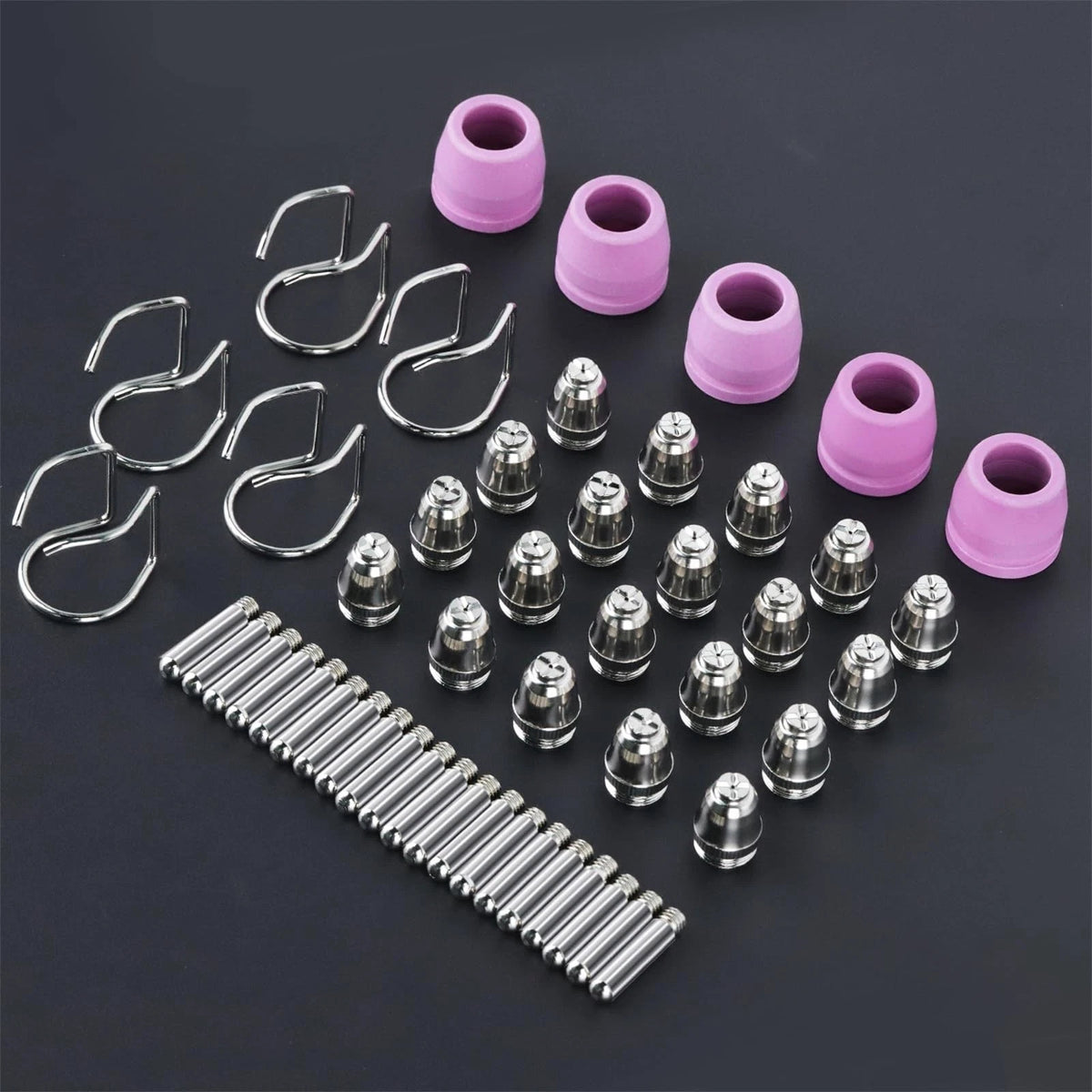 50 Piece AG60P Plasma Cutter Consumables Kit Includes Cutting Torch Tips and...