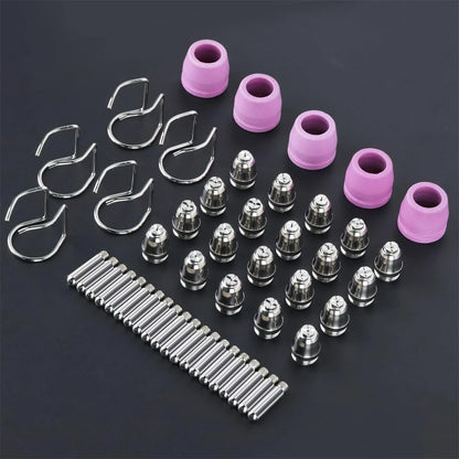 50 Piece AG60P Plasma Cutter Consumables Kit Includes Cutting Torch Tips and...