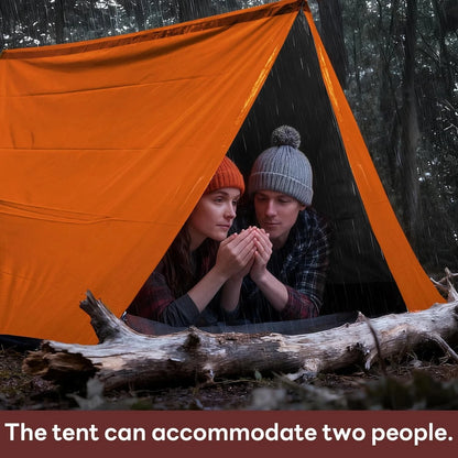 Deecam Emergency Survival Tent, 1 or 2 Person Mylar Thermal 94 x 59", Orange