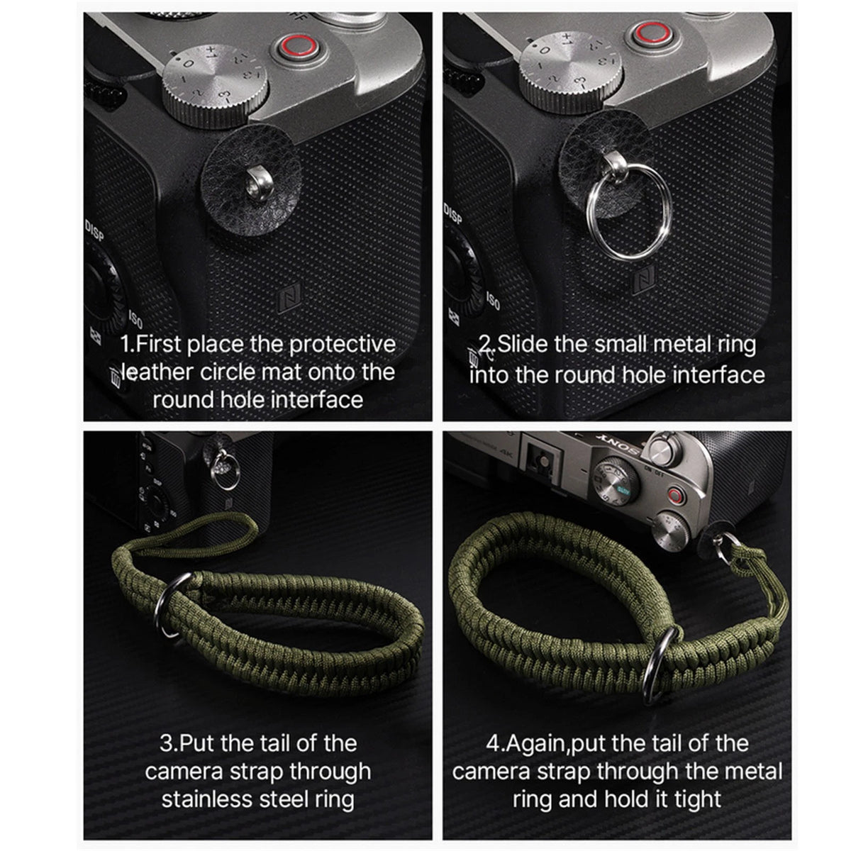 Green Camera Strap Camera Wrist Strap Hand Grip Wristband For DSLR Camera Rope