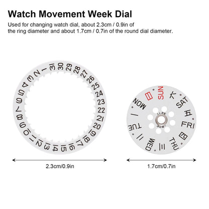 Watch Movement Week Calendar Dial Movement Spare Part For 8200 8205 Movement