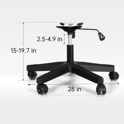 Frassie Nylon Gaming Chair Base 28 inches x 28 x 5 inches, Black