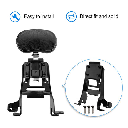 For Indian Motorcycle Driver Rider Backrest Mount, Black - 2879543