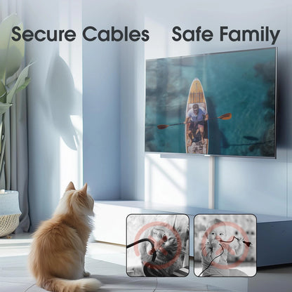 Large Cord Hider - 47in Wire Hiders for TV on X-Large (1.6*0.8in), White