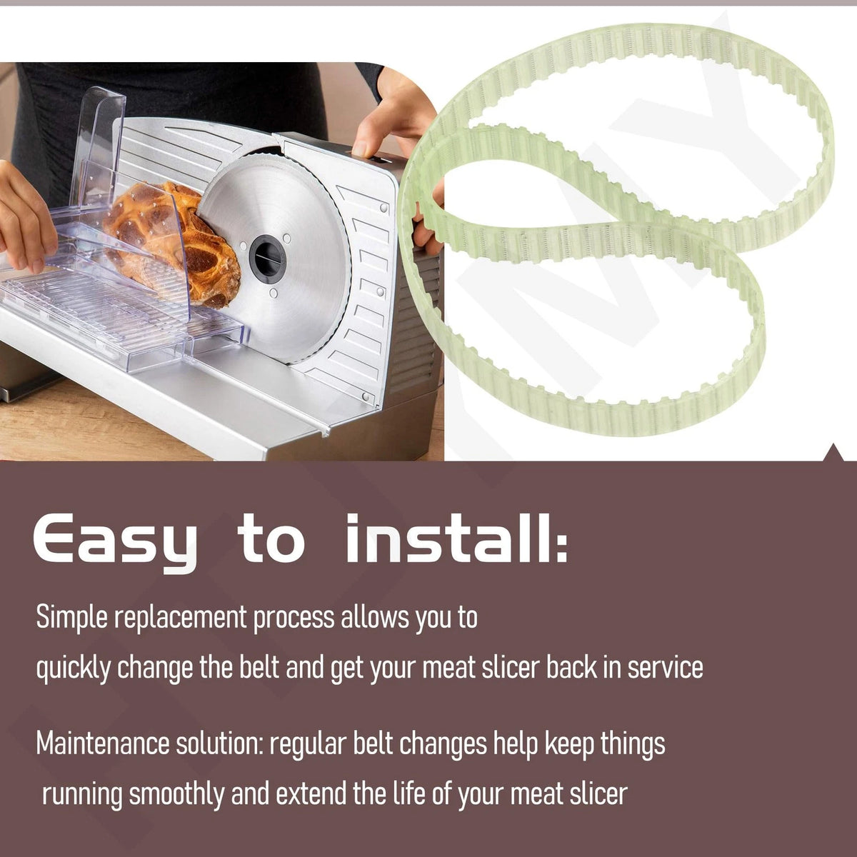 Meat Slicers Replacement Belt Compatible with Cooks 2113, no, Yellowish Green