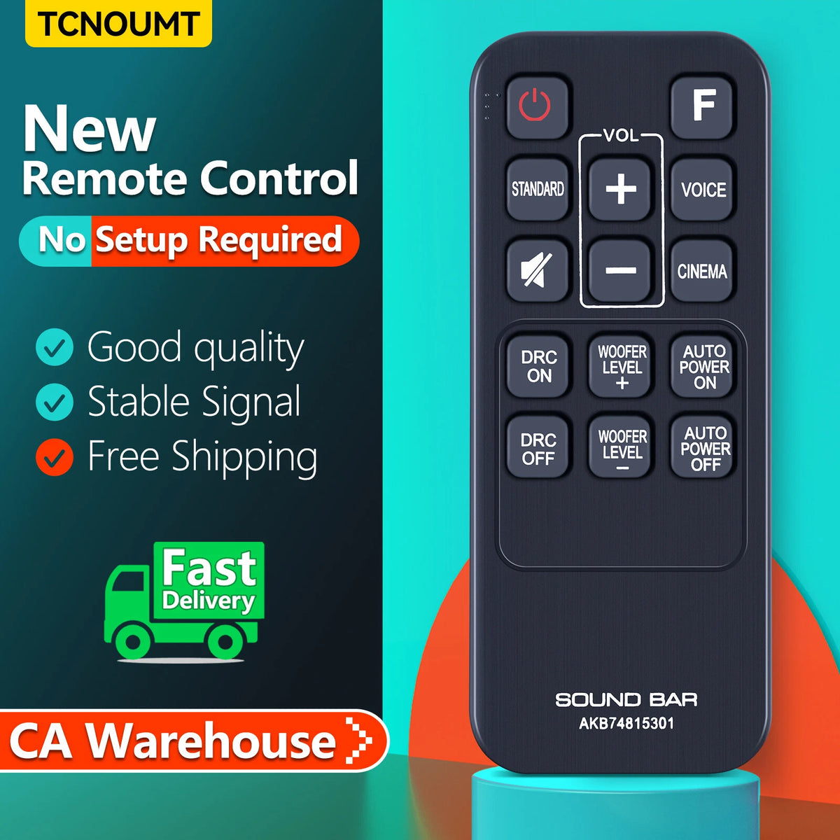 AKB74815301 Remote Control For LG Sound Bar LAS485B SH3K SJ4Y SPH4B-W