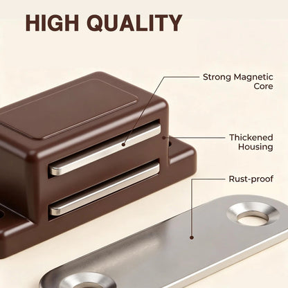 QEDT Cabinet Magnetic Latch - 12 Pack Brown 1.77”x0.59”x0.55”,