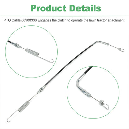 06900338 Power Take-Off (PTO) Cable Fits Ariens 1334 Zoom, Gravely ZT 1334