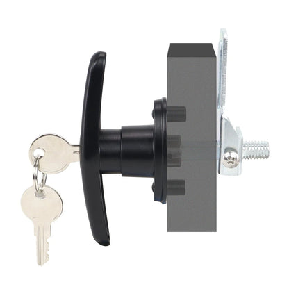 QZATTCAEN Truck Cap Locking T-Handle, Matching Set(Left&Right), Black