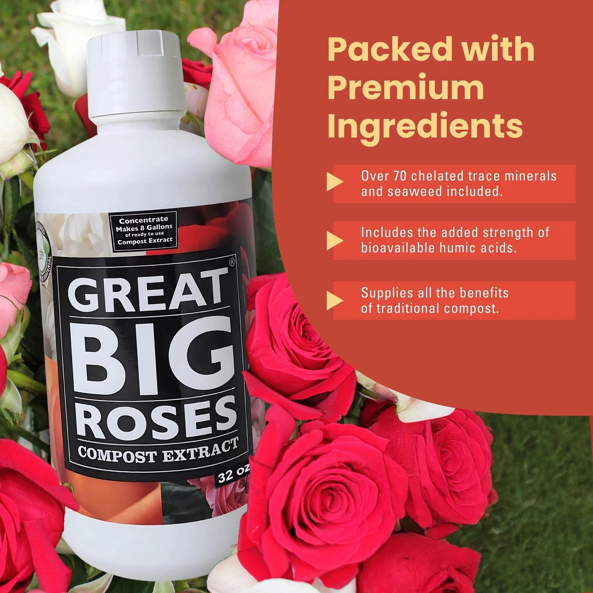 Great Big Roses – Soil and Rose Fertilizer Booster to Grow The Best 32 Ounces