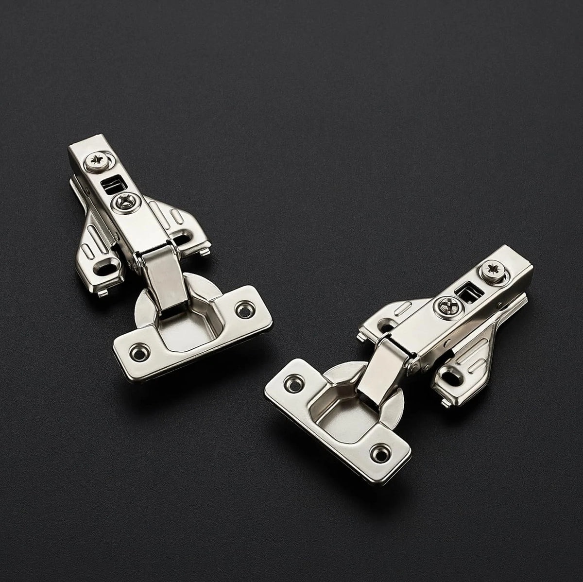Ravinte 1 Pair 2 Packs Full Overlay Cabinet Door Hinges,105 Satin Nickel