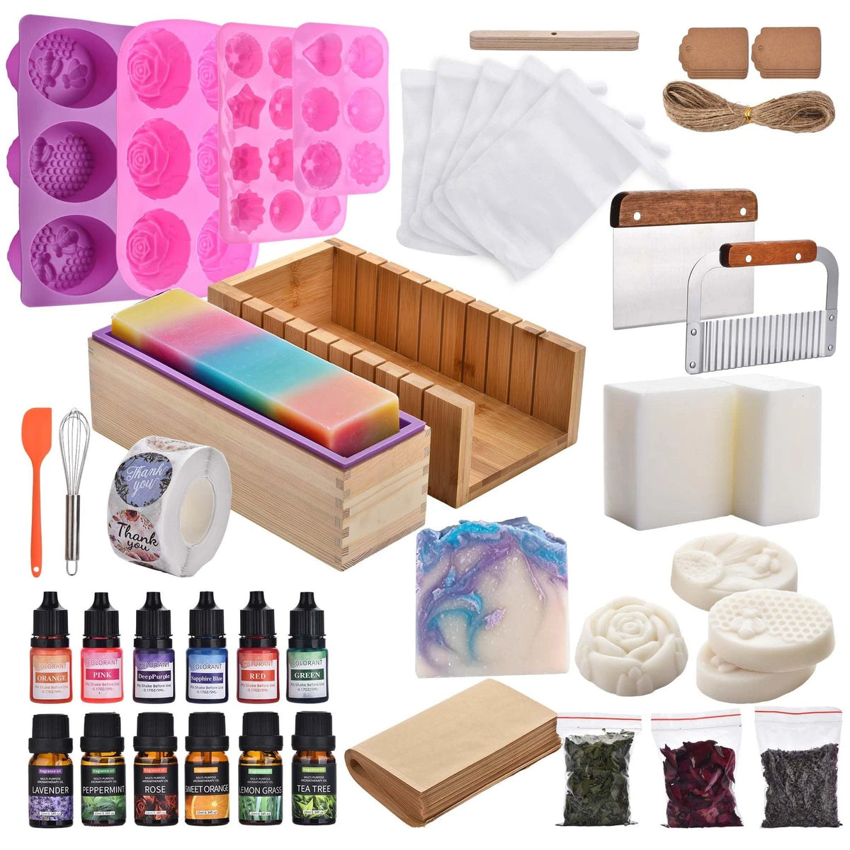 Soap Making Kit for Adults All-in-One Supplies Includes Purple