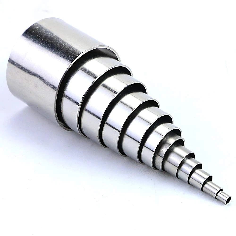 Fireboomoon 12 PCS Hole Hollow Punch Cutter Set with Storage Silver