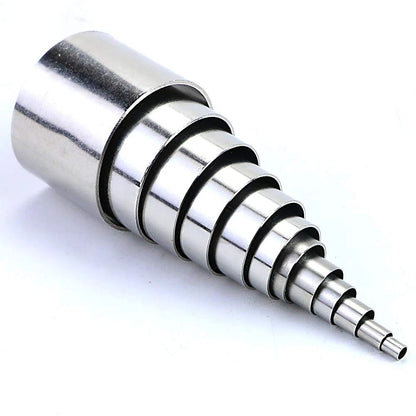 Fireboomoon 12 PCS Hole Hollow Punch Cutter Set with Storage Silver