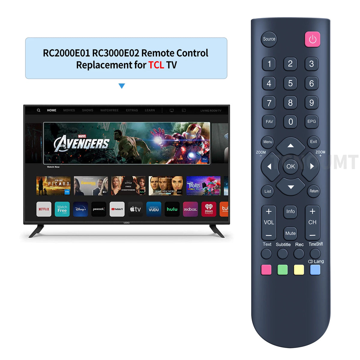 Remote Control For THOMSON TCL F&U RC2000E01 RC3000E02 42FU5553W 40FS3246C