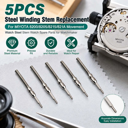 5Pack Watch Winding Stem Adjusting Bar For MIYOTA 8200/8205/8215/821A Movement