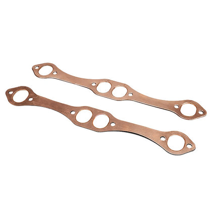 SBC Oval Port Copper Header Exhaust Gaskets For SB Chevy 327 305 383 Reusable