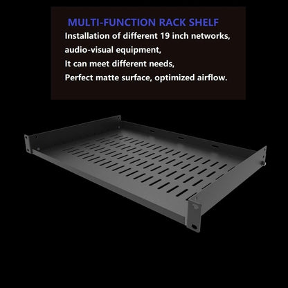 Jingchengmei 1U Disassembled Vented Cantilever Server Rack 12"Deep, Black
