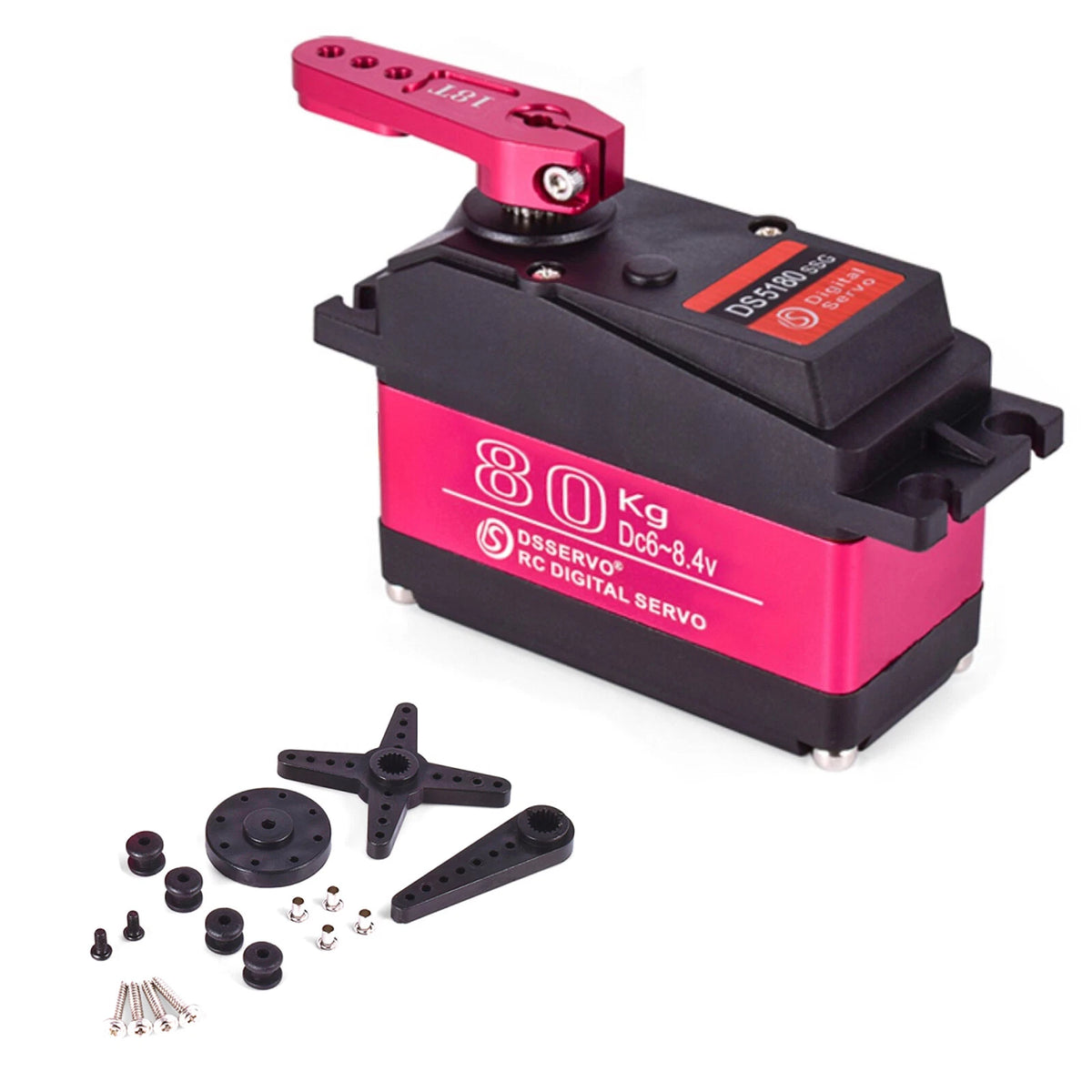 1x High Torque Waterproof 80KG Digital Servo With 18T Servo Arm for 1/5 RC Car