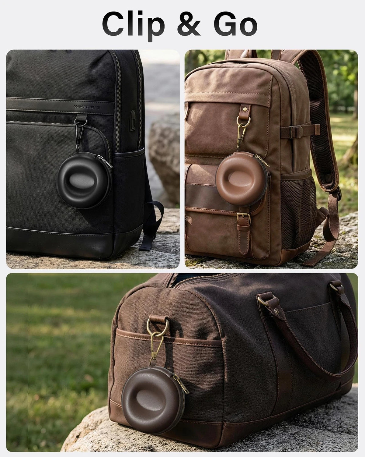 ProCase Single Watch Travel Case with Carabiner Clip – Rigid EVA Espresso