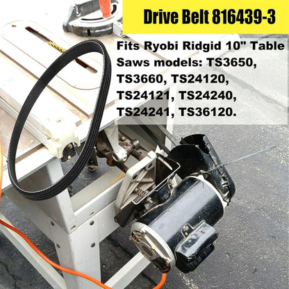 816439-3 Table Saws Drive Belt For Ridgid Saw HK140430 HK-140430 Black