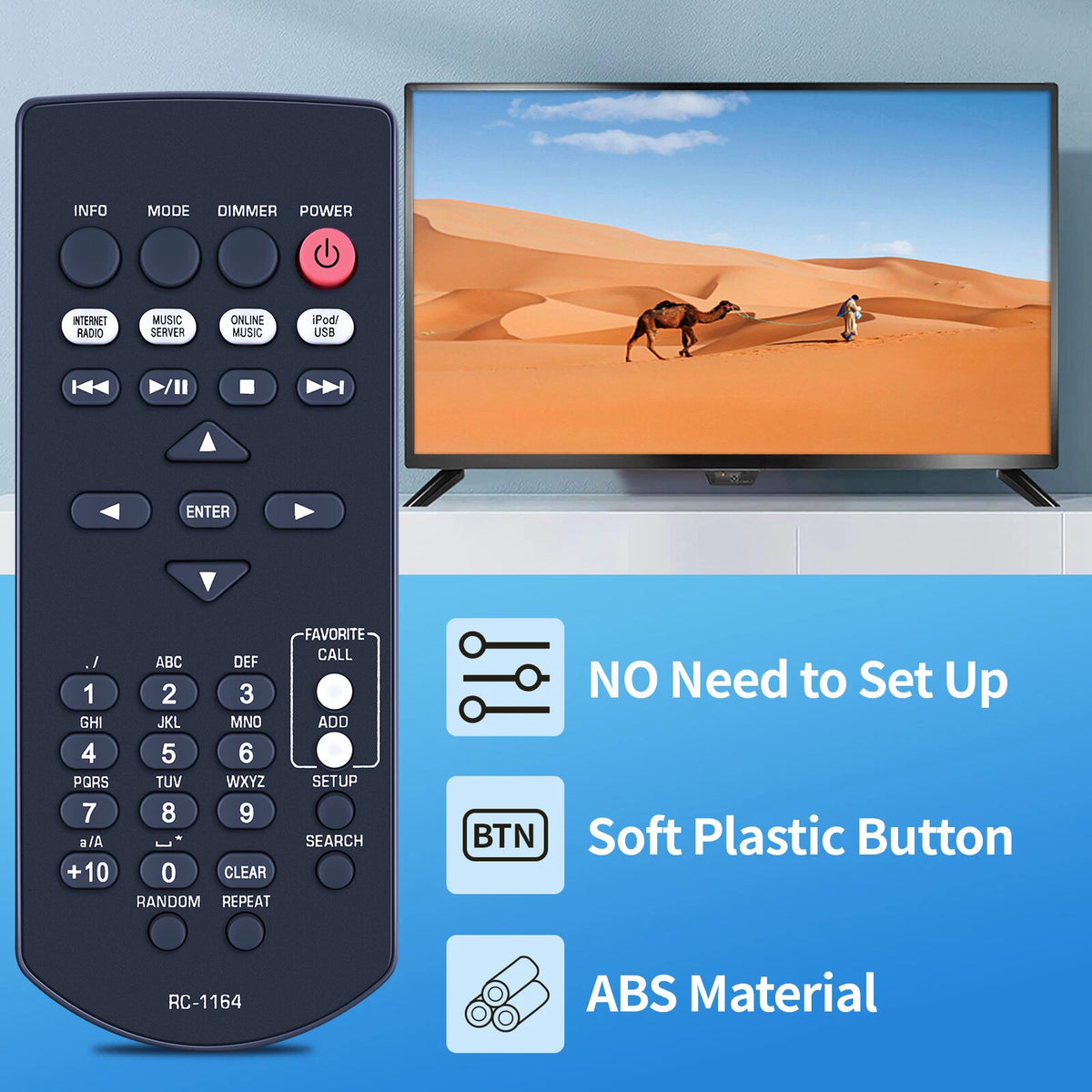 RC-1164 Remote Control Suitable For Denon Network Player DNPF109 Controller