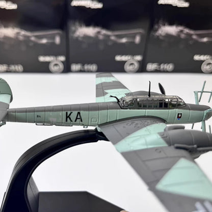 1/100 Diecast Alloy German Messerschmitt BF110 Fighter Model Souvenir Gift