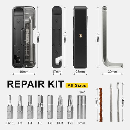 EMERK Bike Repair Tool Kit, Portable Multi with L-wrench Kit