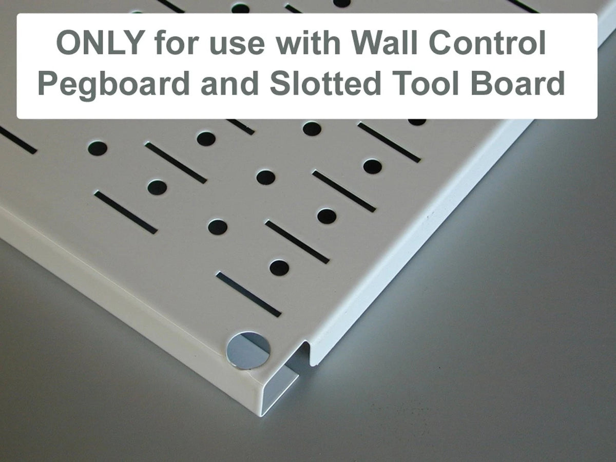 Wall Control Shelf 4in Deep Pegboard Assembly x 16in, White