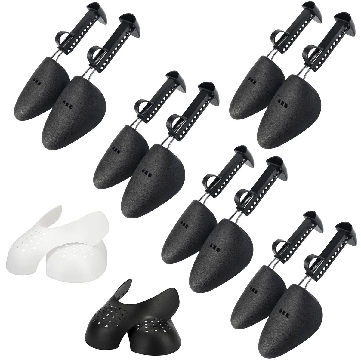 SYINUOYIS 7 Pairs Plastic Shoe Stretchers for Men shoes' size 5.5-11, Black